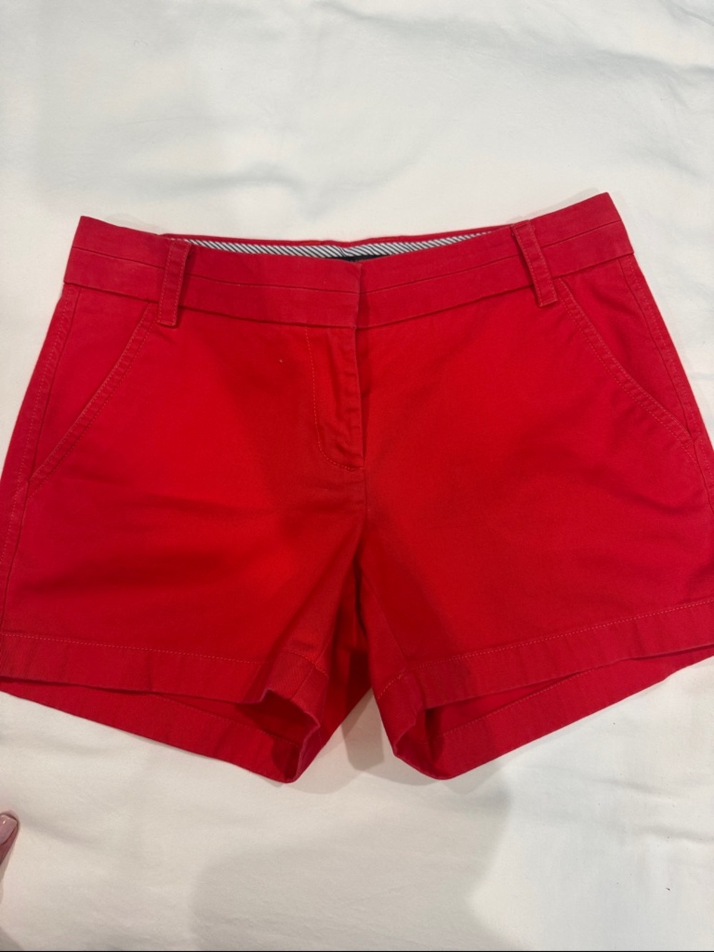 J. Crew Bright Red Cotton Chino Shorts
